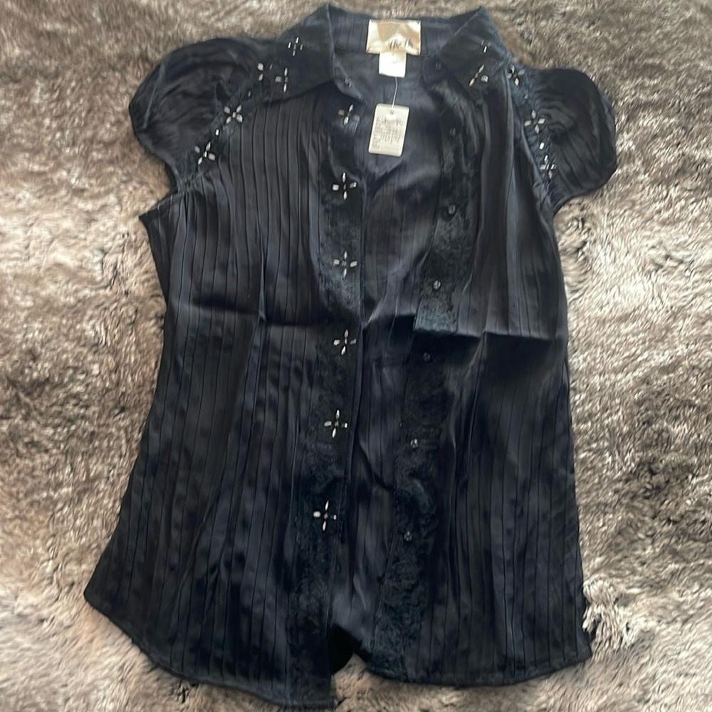 YA-YA silk beaded blouse NWT